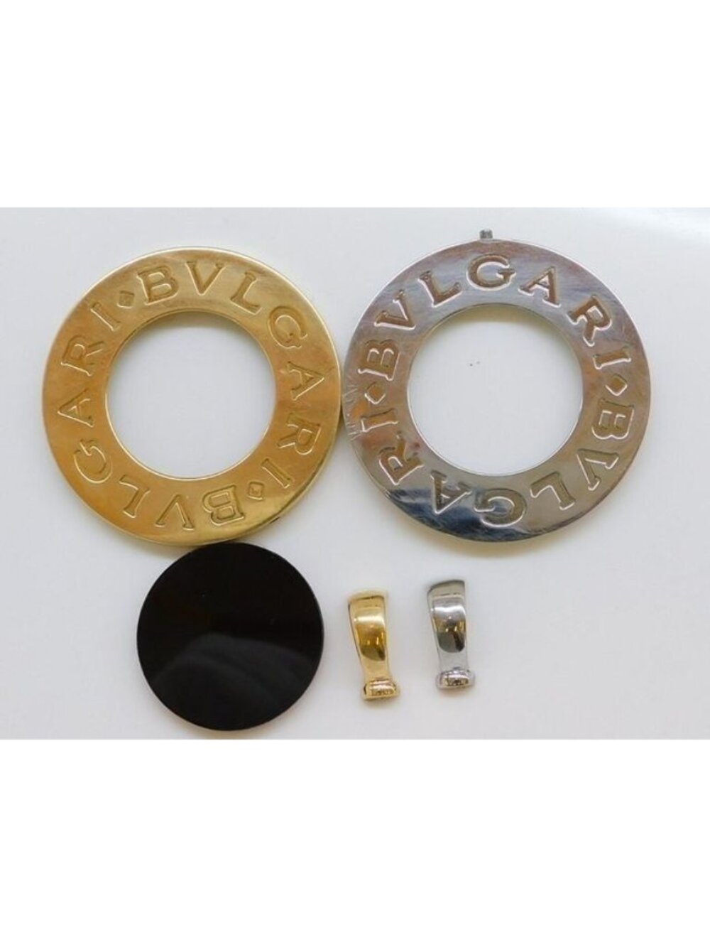 Bvlgari Pendant 18k Yellow Gold Stainless Steel Necklace